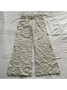 D.i.a. Y2K cream low rise side cut out pants with back cinch XXS